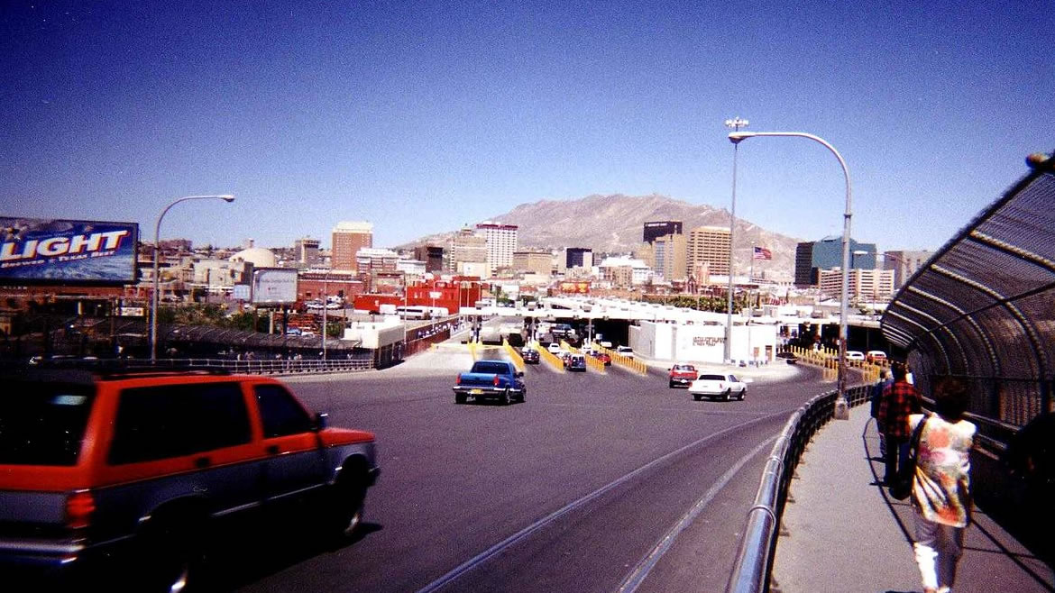 The US Border Bridge El Paso