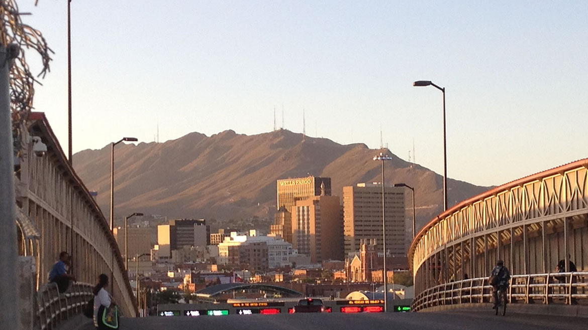 View of El Paso from border crossing
