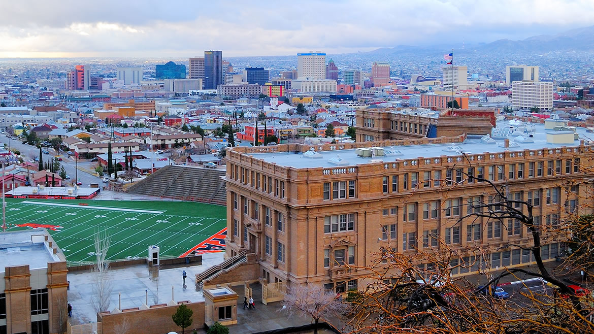 Downtown El Paso Texas during Autumn